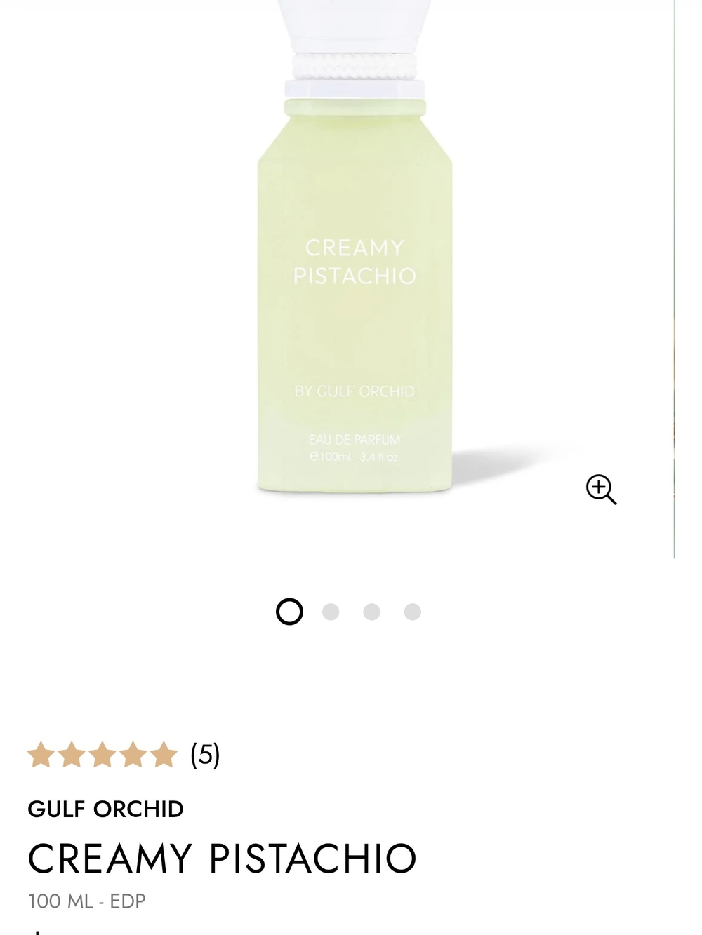 Creamy Pistachio Eau de Parfum by Gulf Orchid - Pistachio Green Bottle